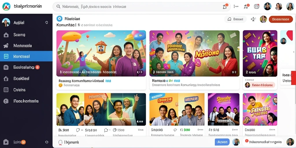 Tampilan menu utama yang menarik dan mudah dinavigasi.