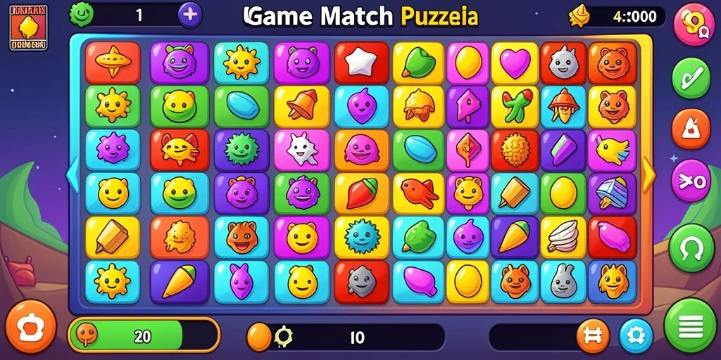 Tampilan awal game yang menarik dan penuh warna.