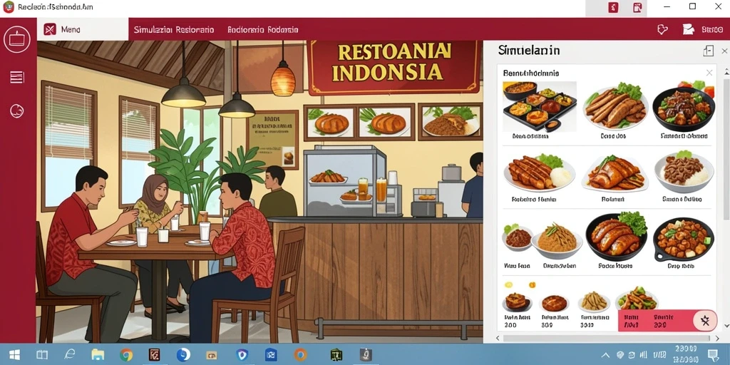 Tampilan antarmuka permainan yang menarik dan mudah dinavigasi.