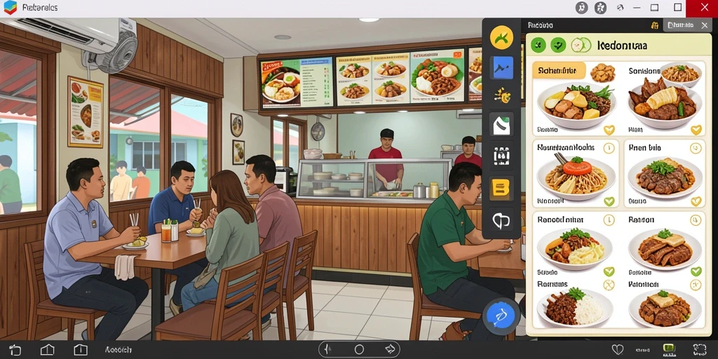 Tampilan grafis yang menarik dan cerah.